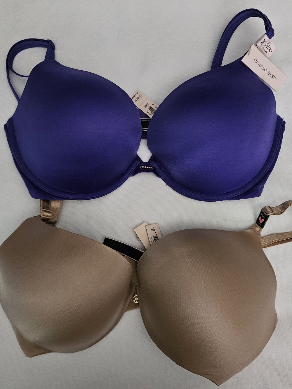 Victoria's Secret Purple & Taupe Smooth Push-Up Bras Duo